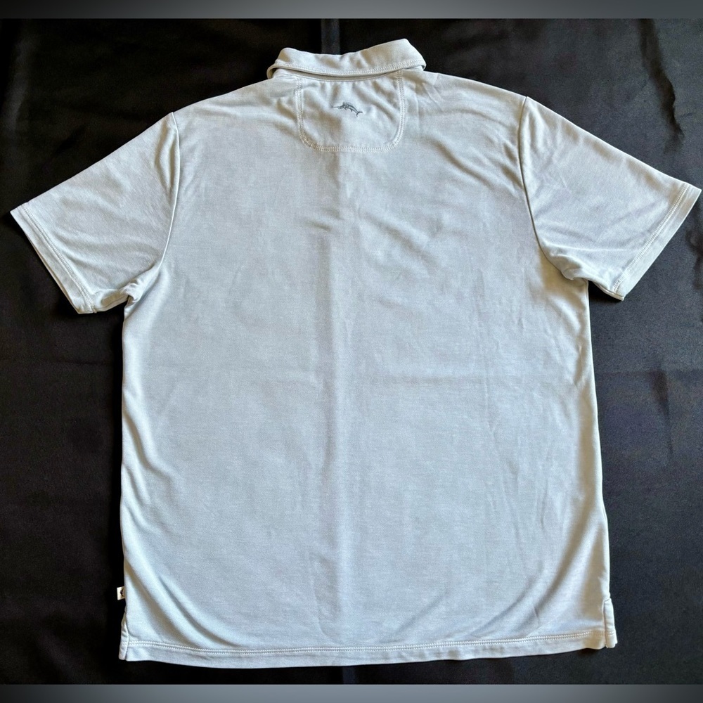 Tommy Bahama Size Large Shirt Polo Mens Light Blue Short Sleeve - Picture 6 of 6